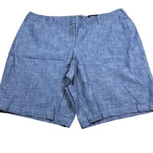 Lands’ End Mid-Rise Blue Chambray Shorts 12” Inseam NWT - Size 20W